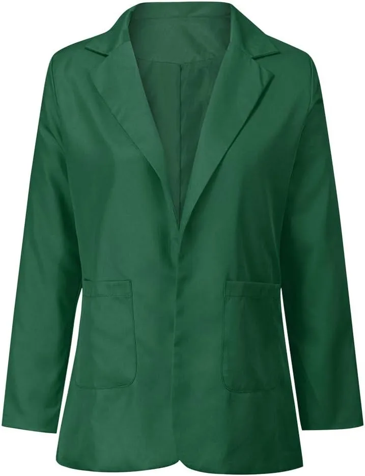 2024 Blazer for Women Trendy Business Casual Jackets Long Sleeve Open Front Cardigan Work Suit Fall Fashion Blazer