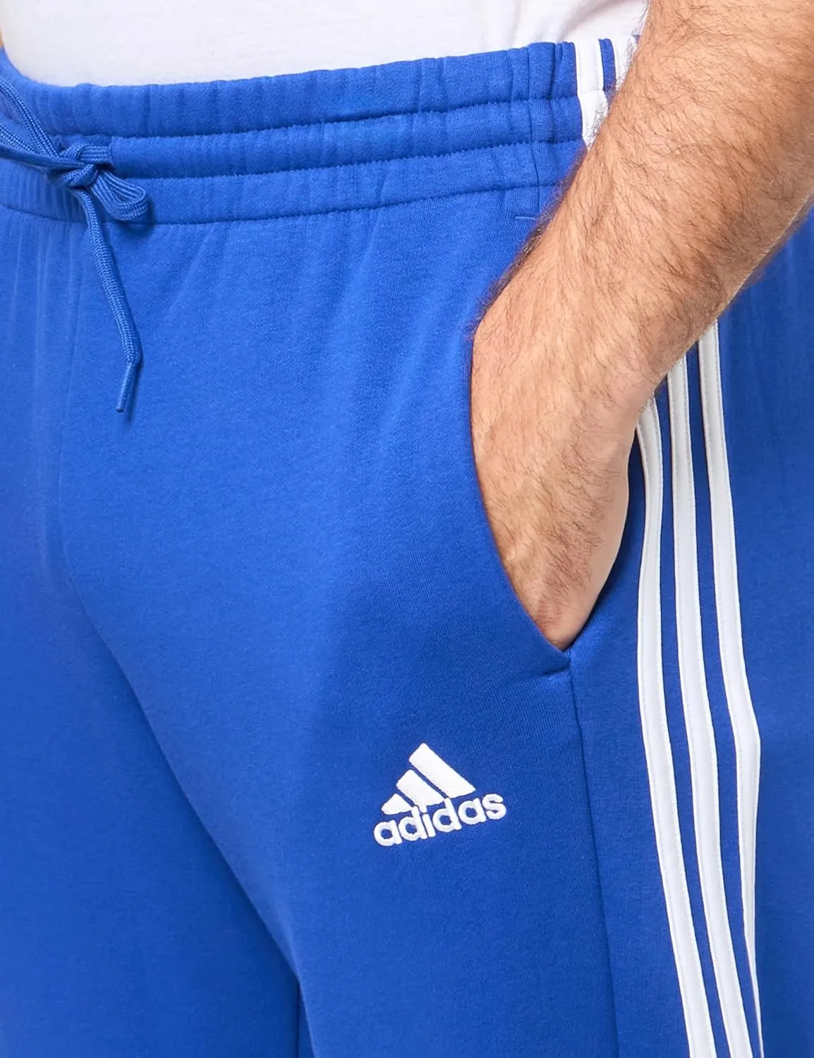 adidas Men's Essentials Fleece 3-Stripes Tapered Cuff Pants