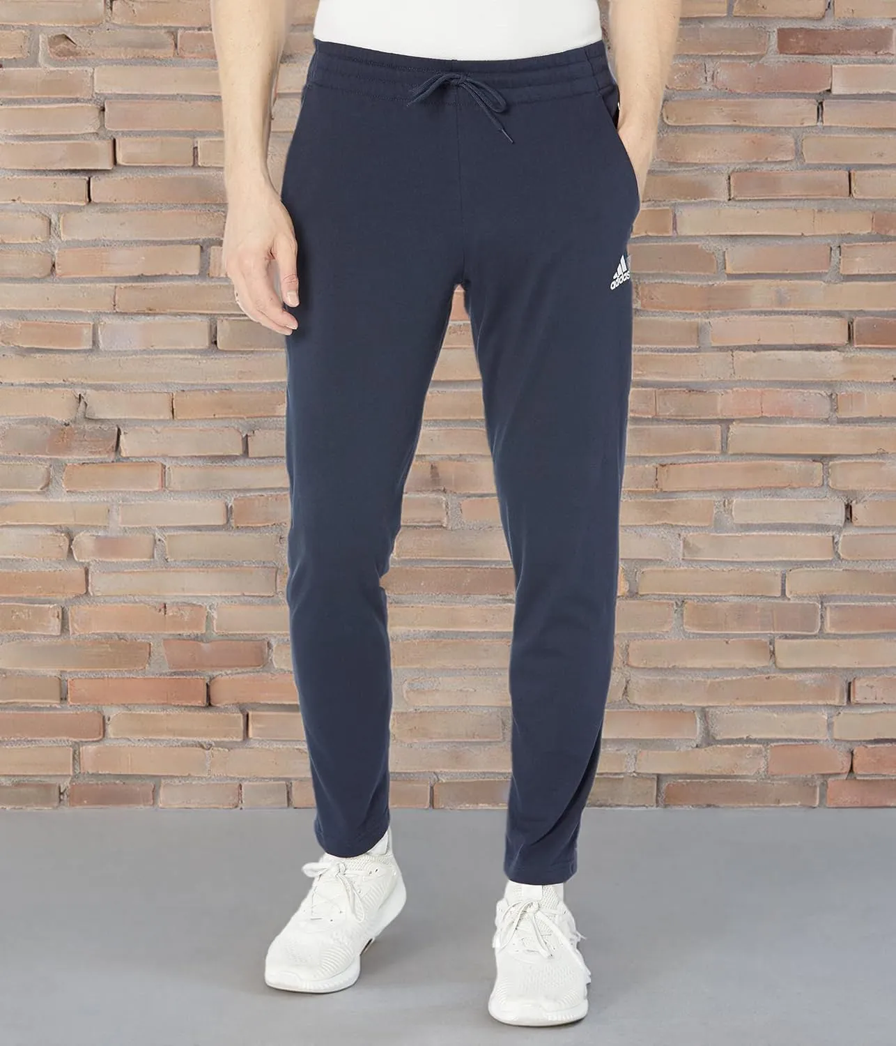 adidas Men's Essentials Single Jersey Tapered Open Hem Pants