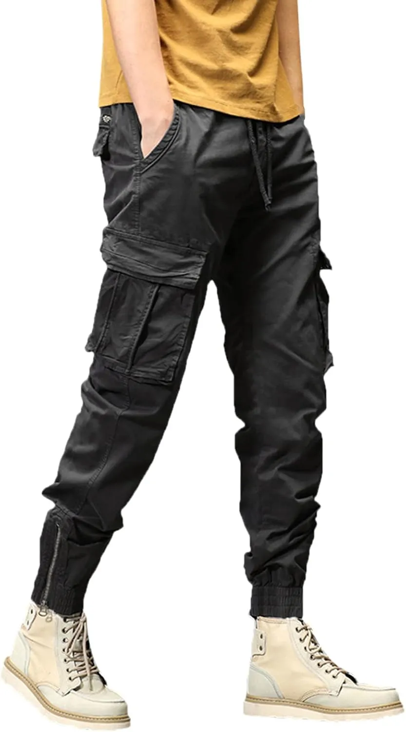 aihihe Cargo Pants and Shorts for Men Relaxed fit Mens 5 Pocket Work Pants Baggy Linen Pant Golf Pants for Men Relaxed fit