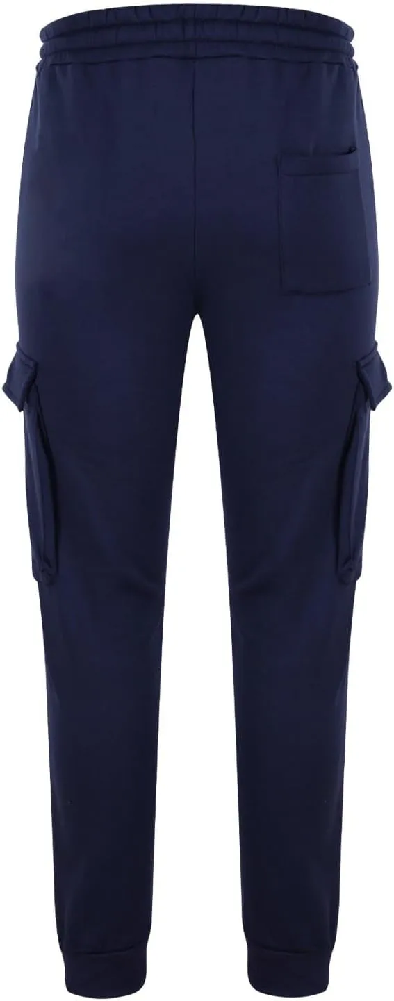 Aymnlox Mens Casual Cargo Pants with Multi Pockets Stretch Waist Drawstring Pants Jogger Athletic Heavyweight Tapered Pants