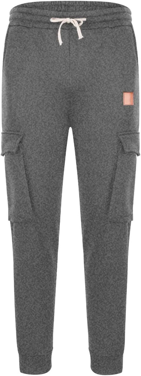 Aymnlox Mens Casual Cargo Pants with Multi Pockets Stretch Waist Drawstring Pants Jogger Athletic Heavyweight Tapered Pants
