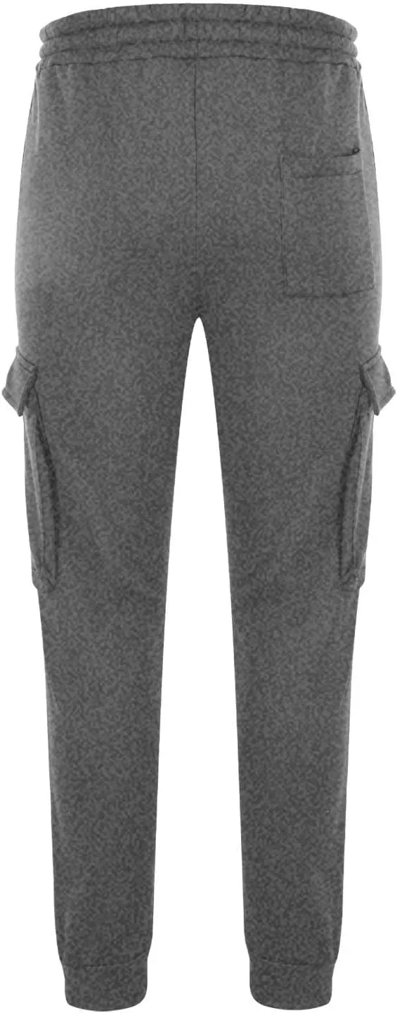 Aymnlox Mens Casual Cargo Pants with Multi Pockets Stretch Waist Drawstring Pants Jogger Athletic Heavyweight Tapered Pants