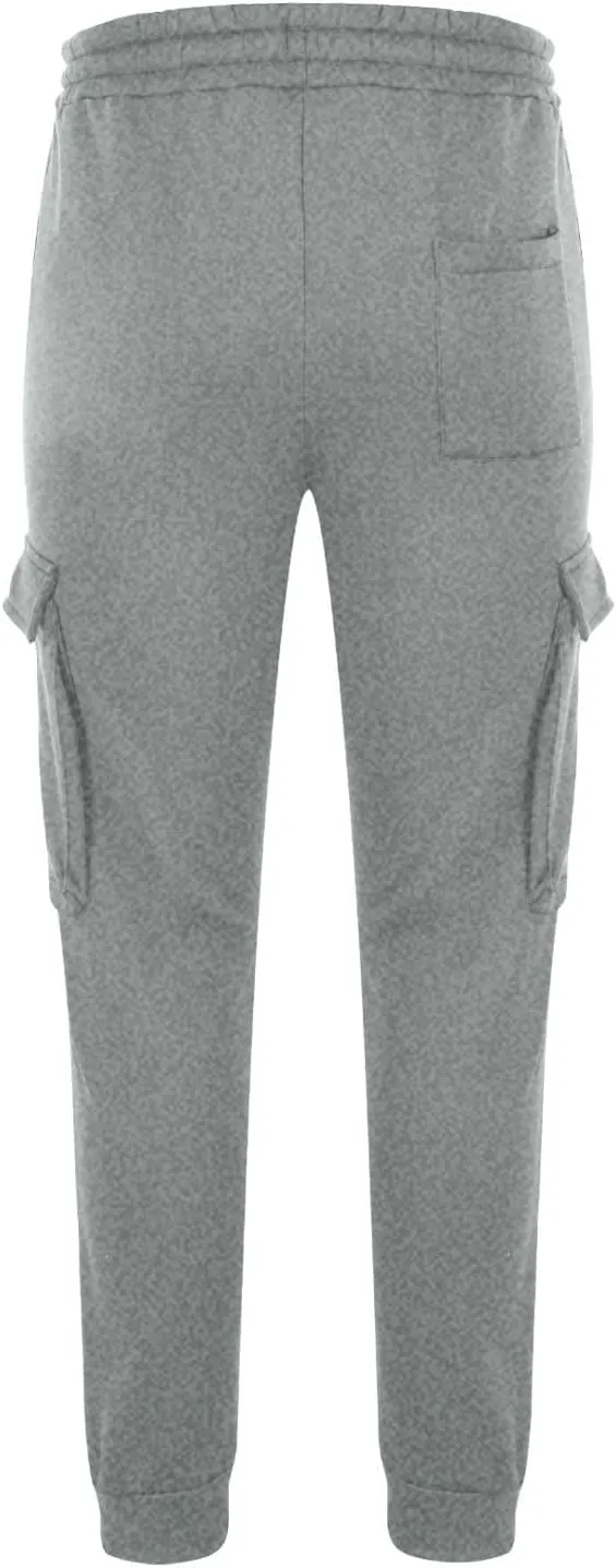 Aymnlox Mens Casual Cargo Pants with Multi Pockets Stretch Waist Drawstring Pants Jogger Athletic Heavyweight Tapered Pants