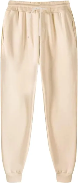 BIFUTON Joggers for Men,Mens Sweatpants Baggy Pants Solid Color Stretch Waist Drawstring Running Track Pants with Pockets