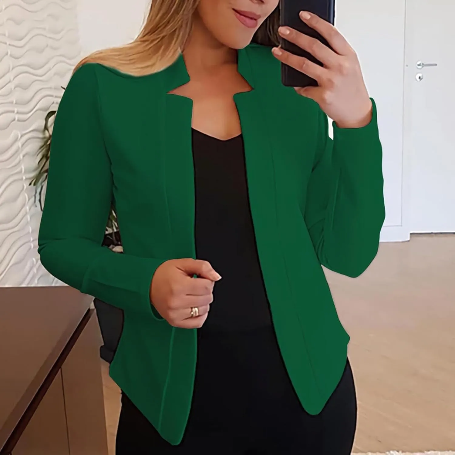 Blazers for Women Business Casual Fashion Dressy Open Front Cardigan Jacket Long Sleeve Work Office Blazer Jackets