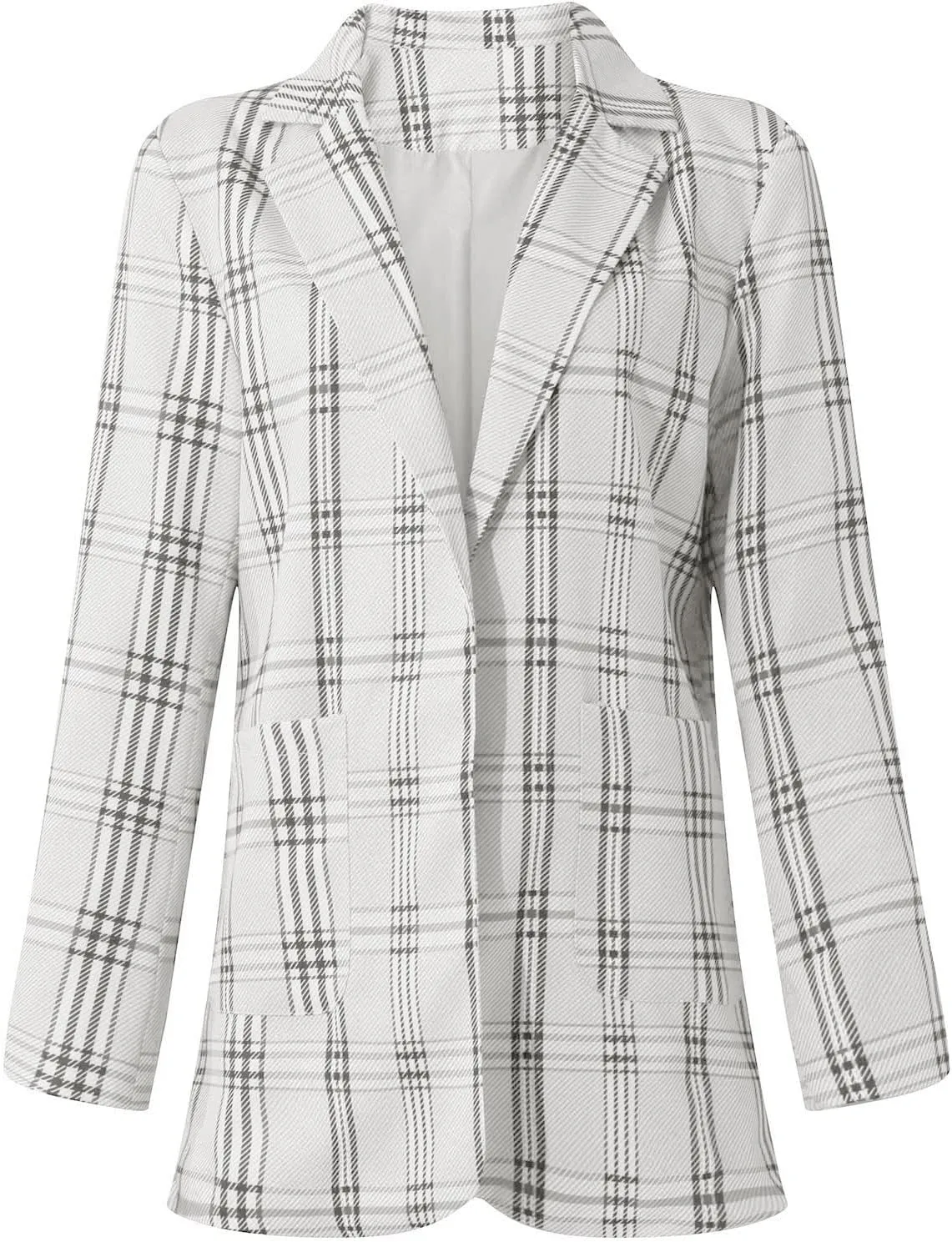 Blazers for Women Business Casual Jacket Open Front Work Office Blazer Plus Size Lapel Long Sleeve Jacket with Pockets