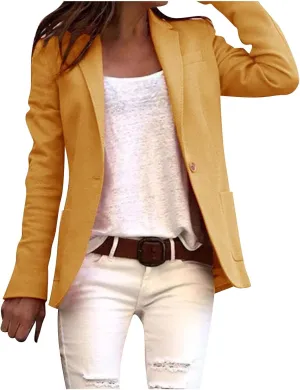 Blazers for Women Business Casual Long Sleeve Work Office Jacket Blazer Loose Lightweigth Summer Open Front Jackets