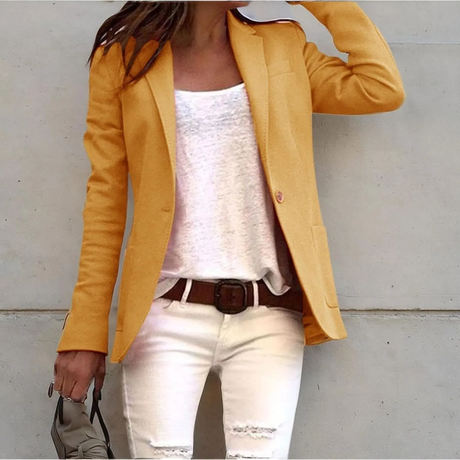 Blazers for Women Business Casual Long Sleeve Work Office Jacket Blazer Loose Lightweigth Summer Open Front Jackets