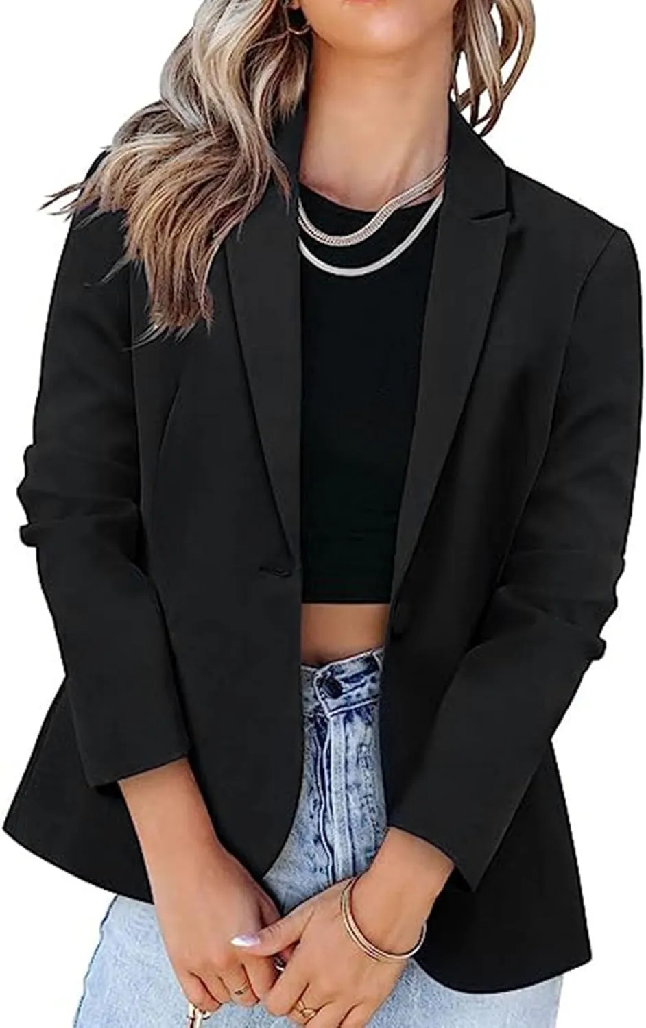 Blazers for Women Casual Long Sleeve Work Office Jacket Blazer Loose Lightweigth Summer Open Front Suit Jackets Outfit
