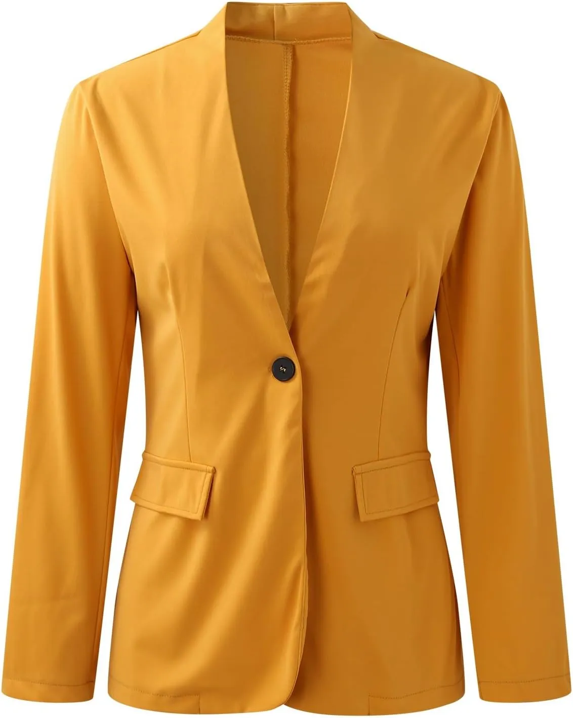 Blazers for Women Long Sleeve Business Jacket Casual Button Open Front Suit Cardigans with Pocket 2024 Fall Work Blazer