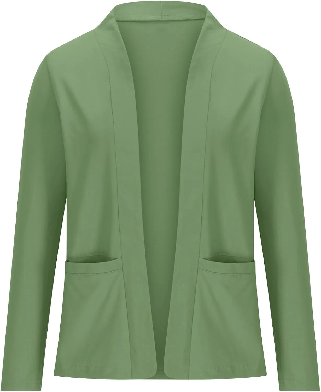 Blazers for Women Open Front Long Sleeve Slim Fit Short Blazer Work Office Suit Jackets Business Casual Outfits