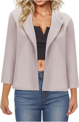 Blazers for Women Oversized Long Sleeve Open Front Work Office Blazer Jackets Casual Lightweight Lapel Cardigan