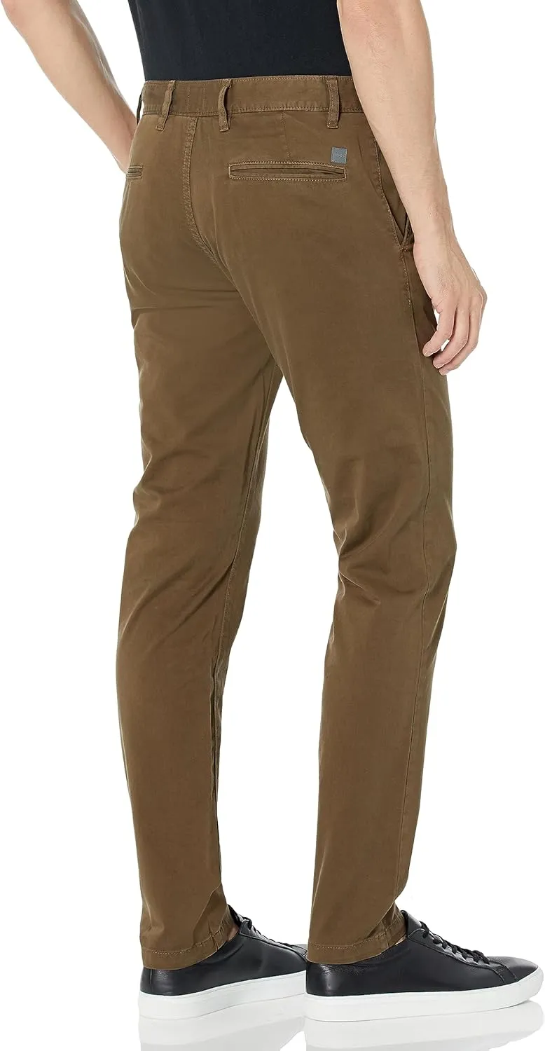 BOSS Men's Tapered Fit Cotton Blend Trousers