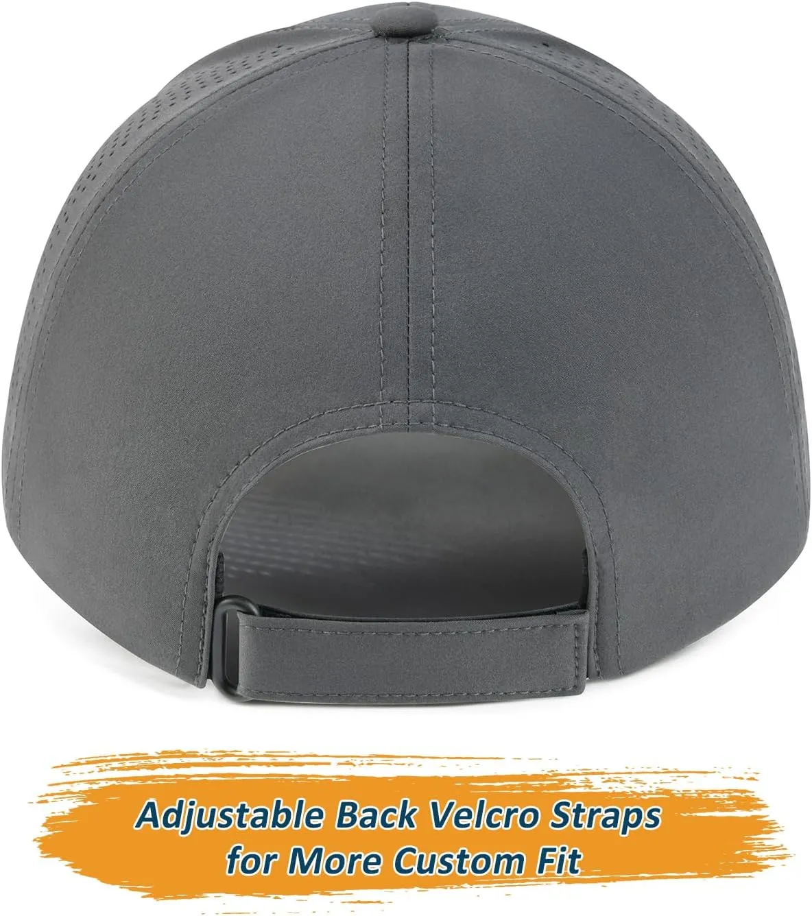 BOTVELA Men Structured Baseball Cap Side Laser Cut Vented Performance Hat for Outdoor Activities
