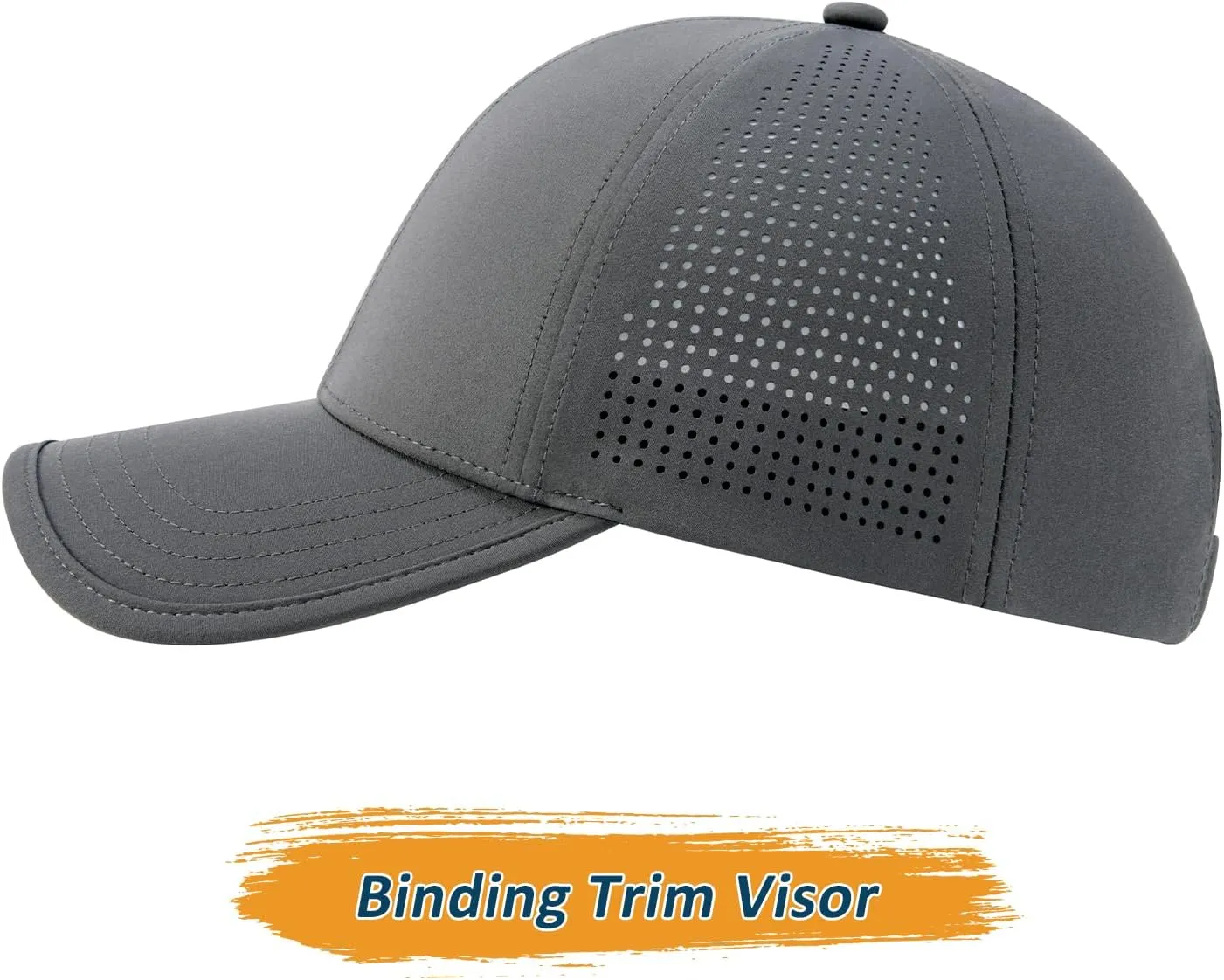 BOTVELA Men Structured Baseball Cap Side Laser Cut Vented Performance Hat for Outdoor Activities