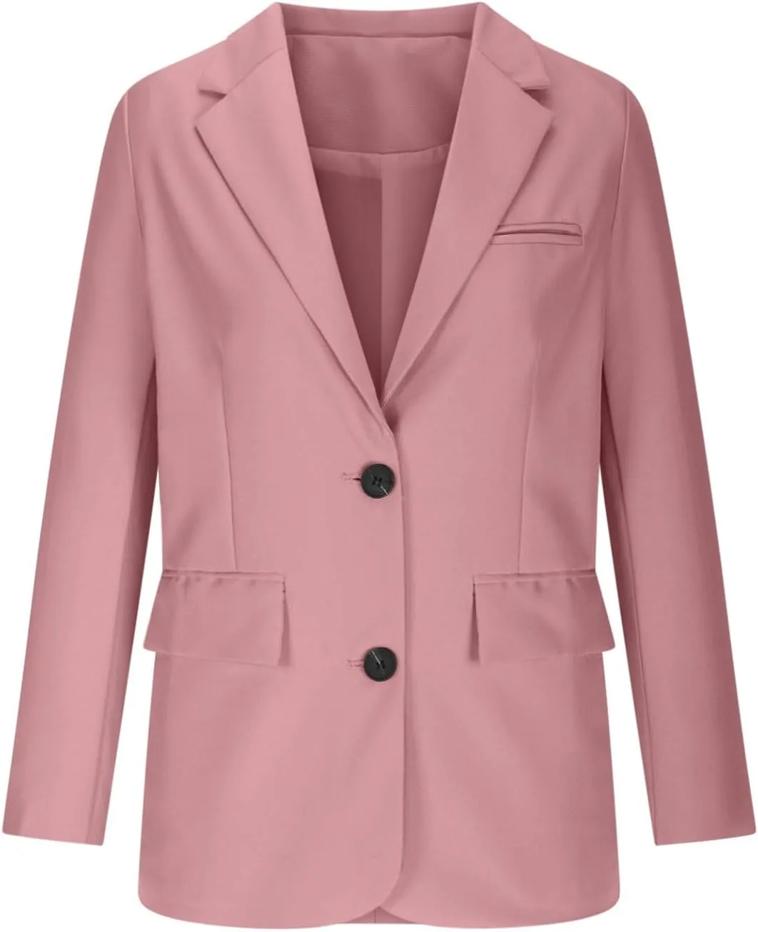 Casual Solid Blazers for Women Business Open Front Office Button Blazer Coat Fall Lapel Plus Size Blazer Jacket