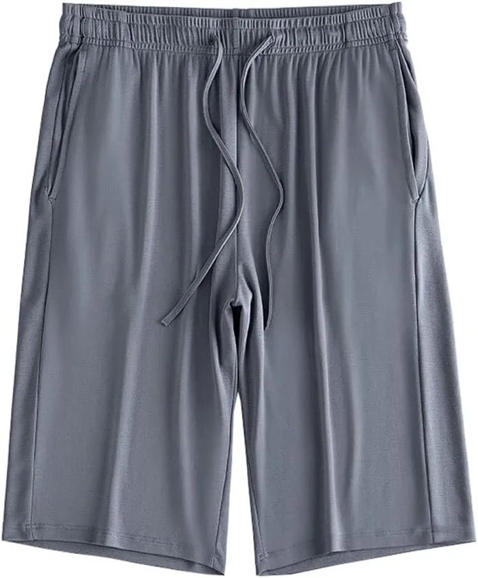 Casual Summer Men Modal Shorts Pajama Drawstring Waist Lounge Boxer Shorts