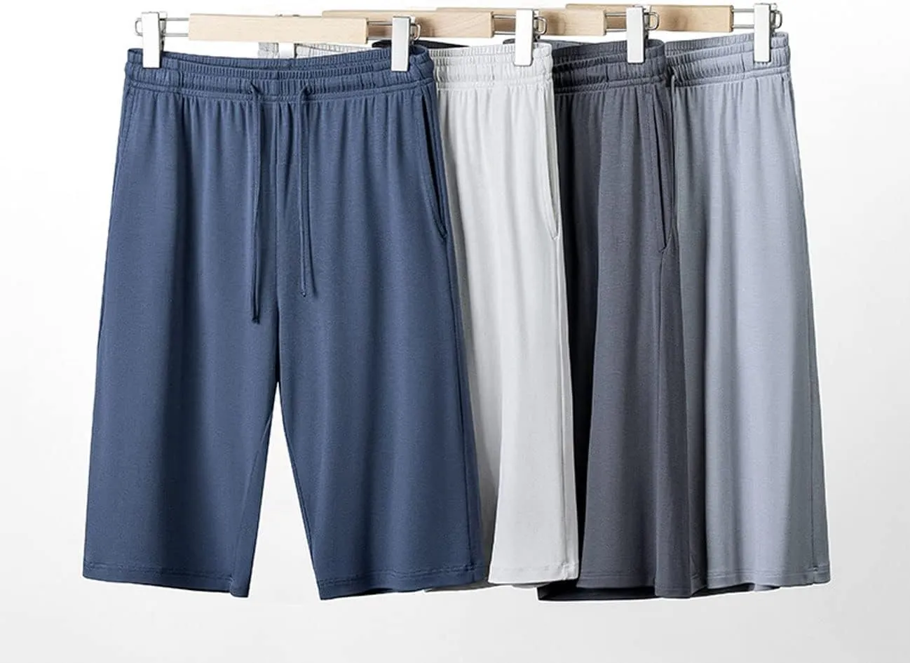 Casual Summer Men Modal Shorts Pajama Drawstring Waist Lounge Boxer Shorts