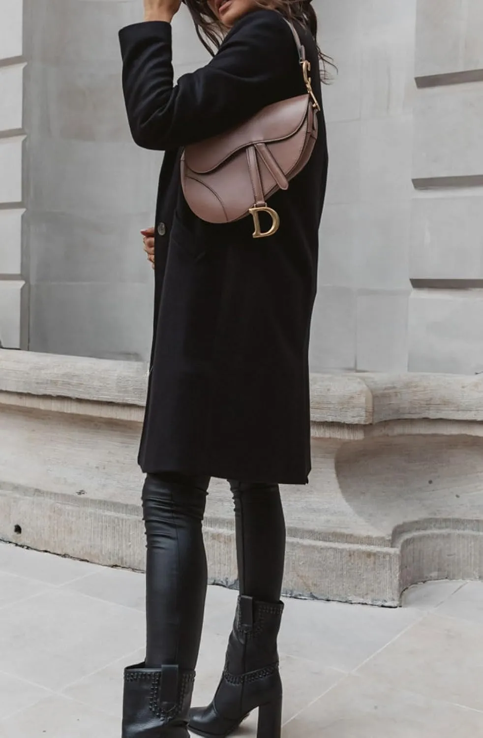 CHARTOU Women Casual 1 Button Mid Long Wool Trench Coat Jacket Peacoat Notched Lapel Pea Coat Winter Overcoat