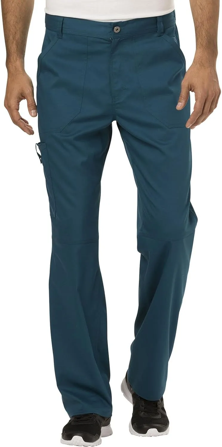 Cherokee Cargo Pants for Men Scrub, Modern Fit Inside Drawstring Bottom WW140
