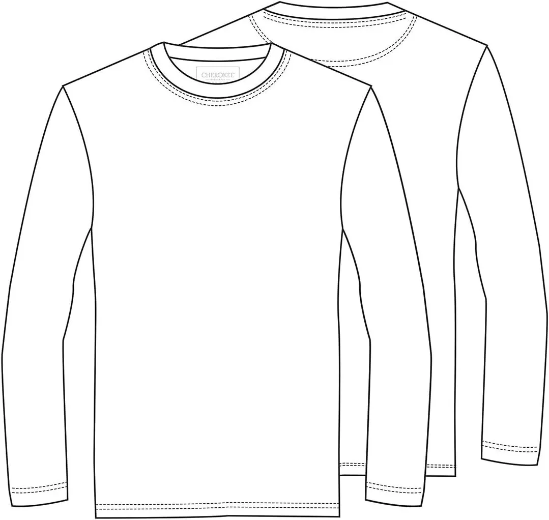 Cherokee Men's Underscrub Knit Top Modern Fit with Crew Neck and Center Back Length: 29" - WW700