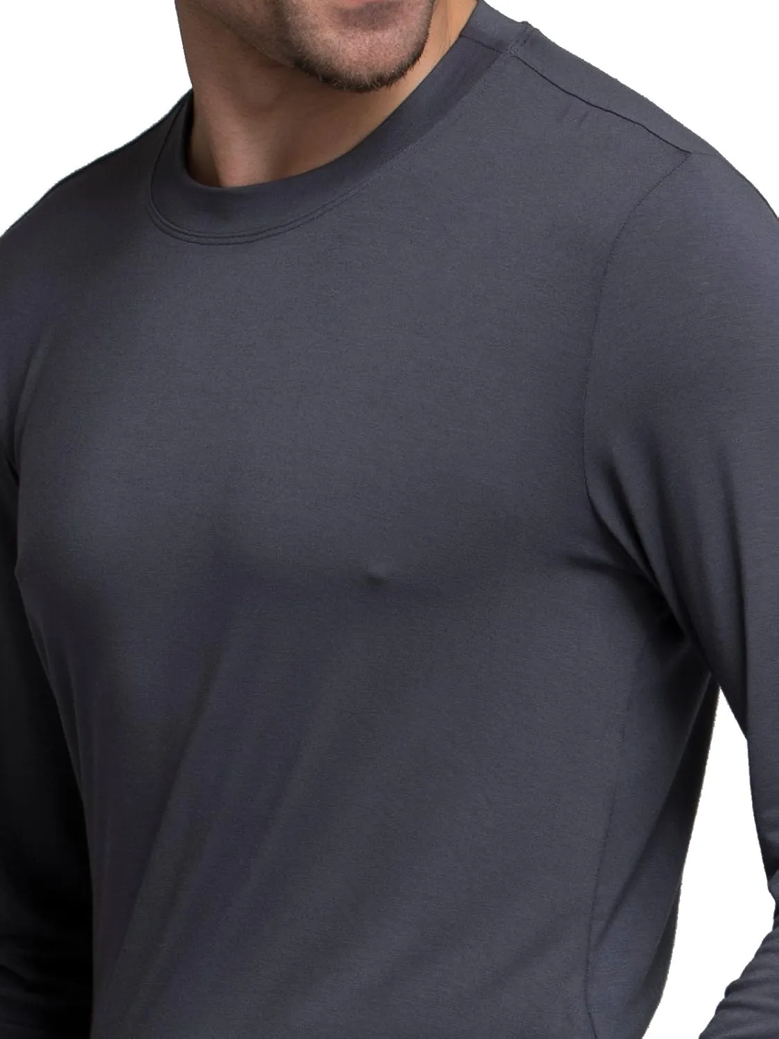 Cherokee Men's Underscrub Knit Top Modern Fit with Crew Neck and Center Back Length: 29" - WW700