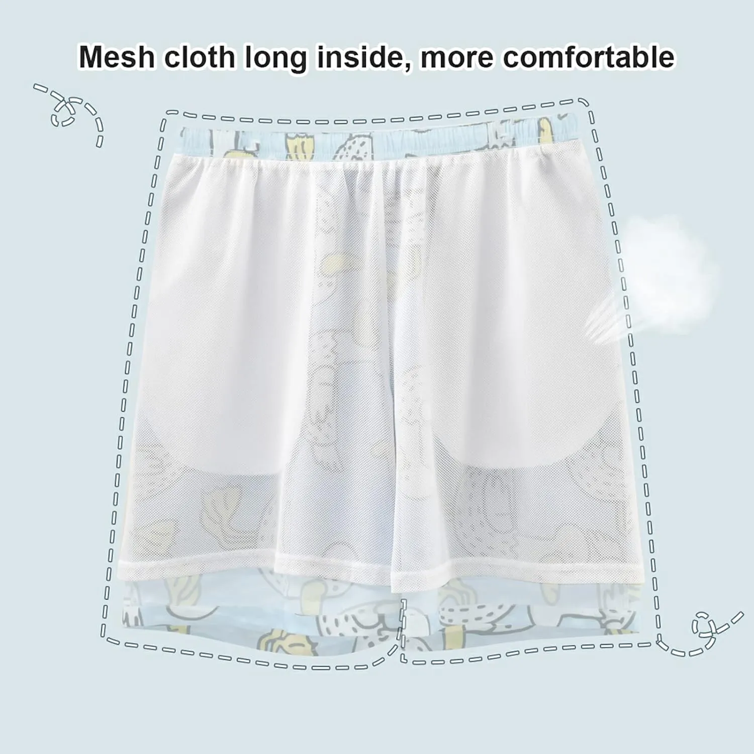 CHIFIGNO Abstract Shapes Beige Mens Swim Shorts, Small Quick Dry Beach Shorts, Water Shorts for Men