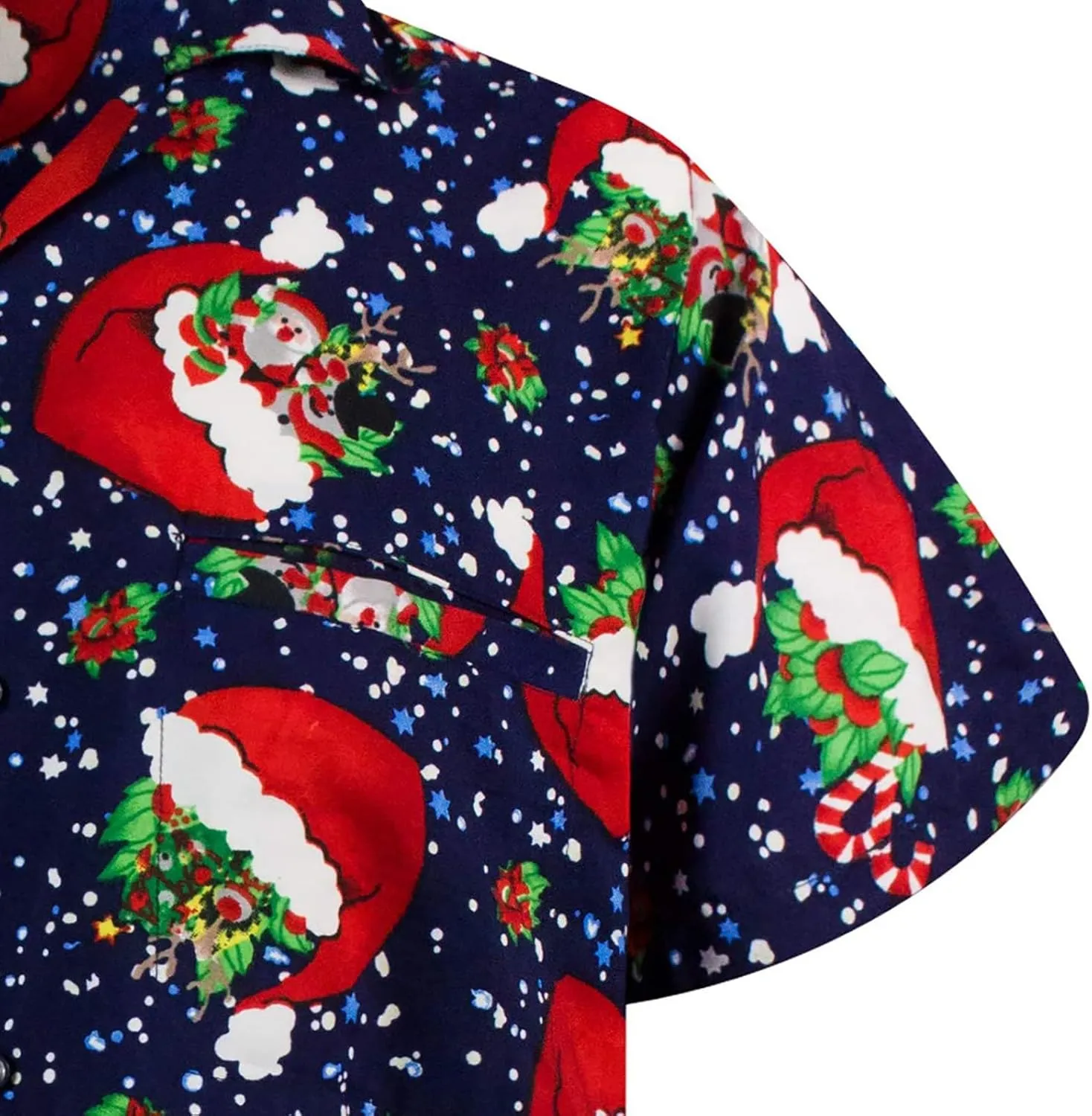 Christmas Button Down Shirts for Men 2024, Mens Button Down Christmas Shirt Short Sleeve Beach Printed Casual Shirts