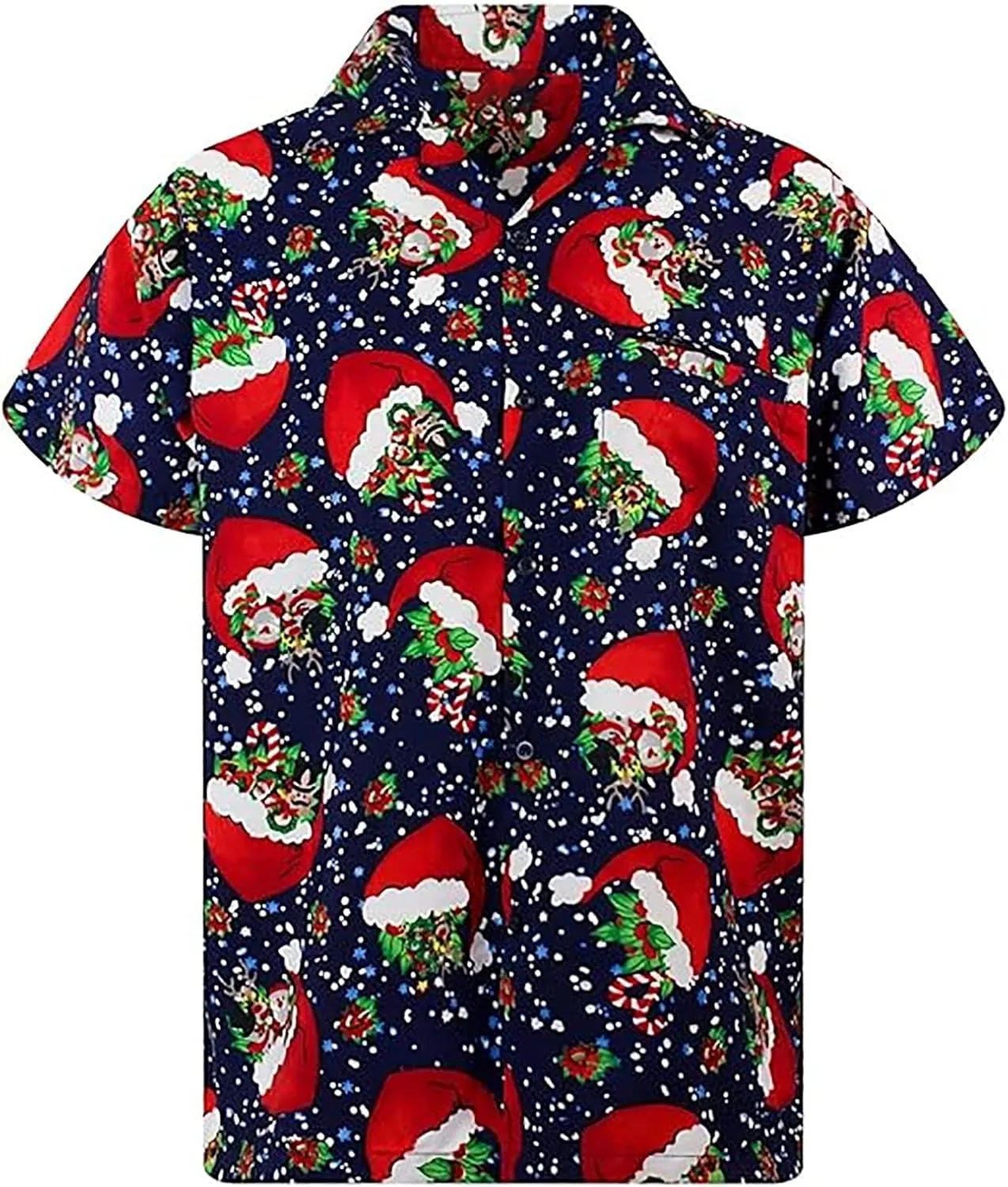 Christmas Button Down Shirts for Men 2024, Mens Button Down Christmas Shirt Short Sleeve Beach Printed Casual Shirts