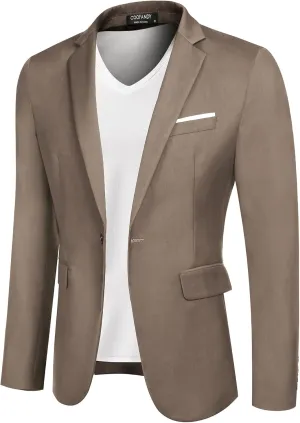 COOFANDY Mens Blazer Sport Coats Casual Slim Fit Suit Jacket Business One Button Blazers