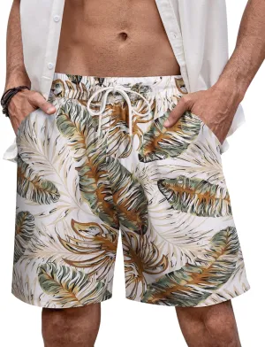 COOFANDY Men's Swim Trunks Board Shorts Summer Beach Shorts Swimsuit Swimwear for Men - No Liner