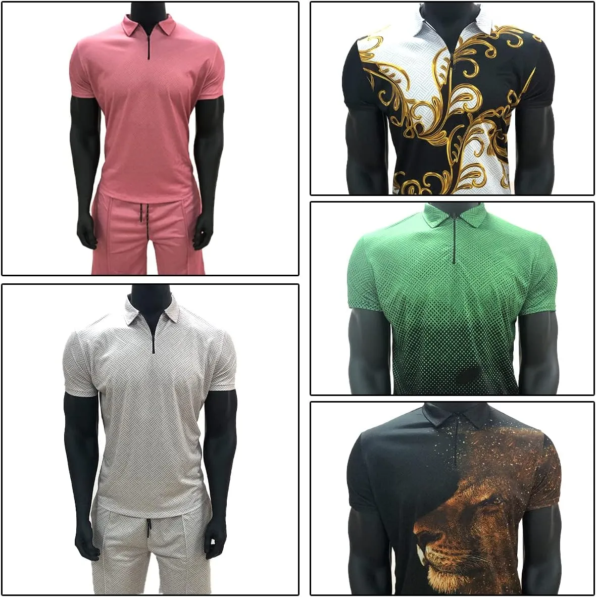 Crazynekos Men's Short Sets Outfits 2 Piece Summer Tracksuit Short Sleeve Polo Shirt and Shorts Set Casual Sport Suit