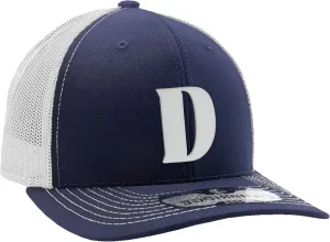 Daxton Baseball Trucker Hat 3D Capital Alphabet Letters Structured Mid Profile Cap
