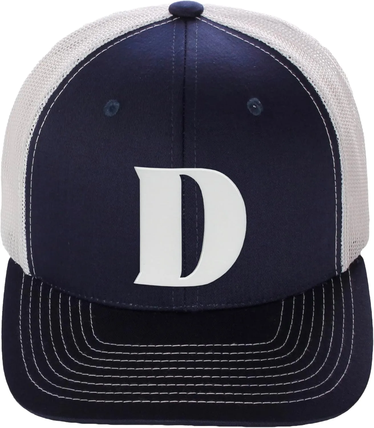 Daxton Baseball Trucker Hat 3D Capital Alphabet Letters Structured Mid Profile Cap