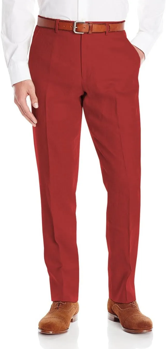 DTI GV Executive Men's Modern Fit Linen Suit 2 Button Summer Blazer with Pants