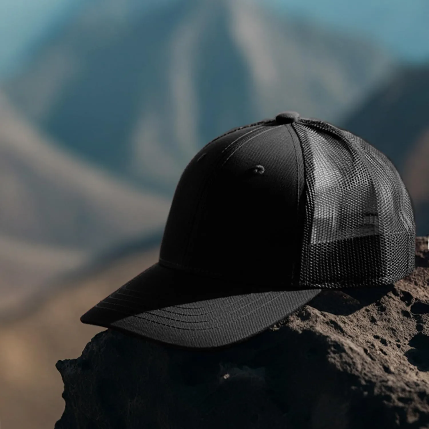 Falari Trucker Hat Baseball Cap Structured Plain Design 6 Panel, Adjustable Size