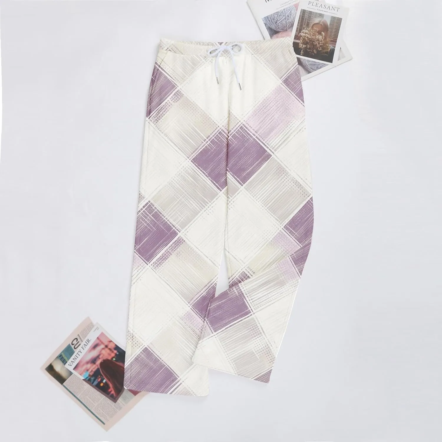 Flannel Pjs for Women Sleep Pj Pants Bottoms Fleece Casual Cute Elastic Waist Plush Relaxed Fit Comfy Lounge Pants