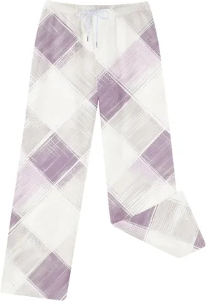 Flannel Pjs for Women Sleep Pj Pants Bottoms Fleece Casual Cute Elastic Waist Plush Relaxed Fit Comfy Lounge Pants