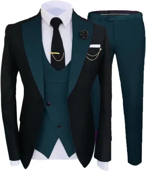 Formal Suits for Men Wedding Slim Fit 3 Piece Dress Business Elegant Party Jacket Vest & Pants JXZ006