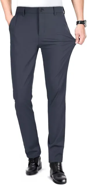 GINGTTO Slacks for Men Slim Fit Stretch Dress Pants Men Athletic Fit Chinos Pants Tapered