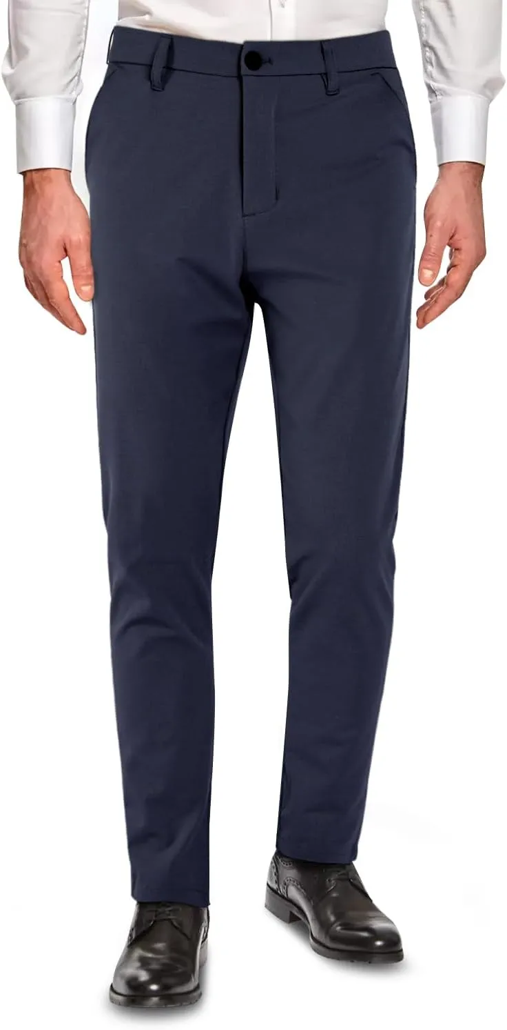 GINGTTO Slacks for Men Slim Fit Stretch Dress Pants Men Athletic Fit Chinos Pants Tapered