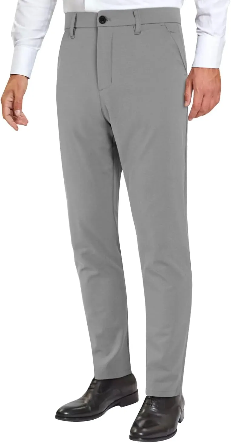 GINGTTO Slacks for Men Slim Fit Stretch Dress Pants Men Athletic Fit Chinos Pants Tapered