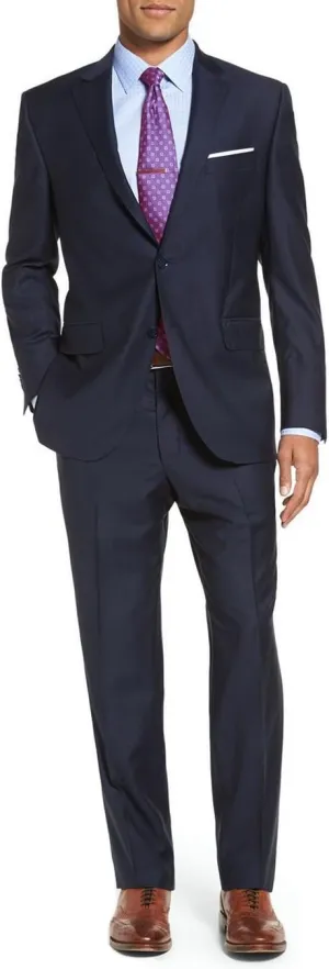 GN Luciano Men's Two Button 2 Piece Modern Fit Suit Set Faint Tone On Tone