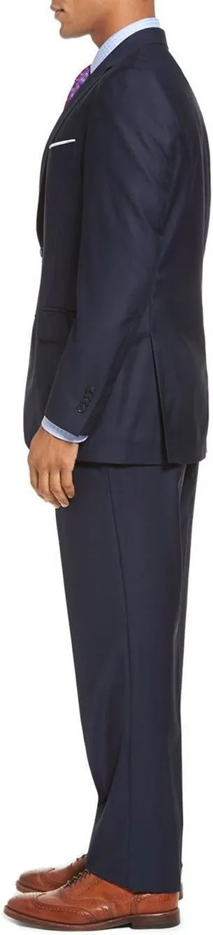 GN Luciano Men's Two Button 2 Piece Modern Fit Suit Set Faint Tone On Tone