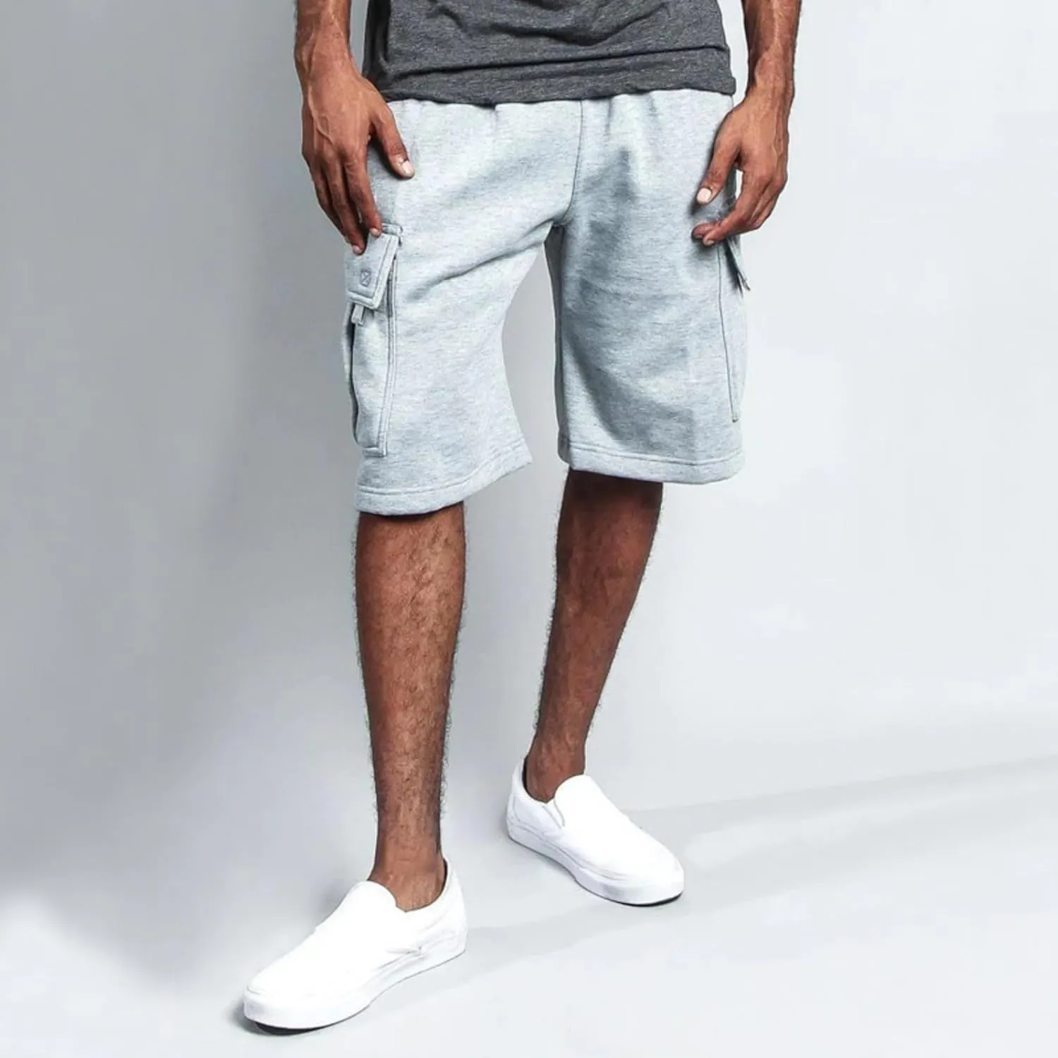 HAVUITYY Men's Cargo Shorts Casual Elastic Waist Drawstring Lightweight Summer Beach Pants Hiking Flat Front Shorts