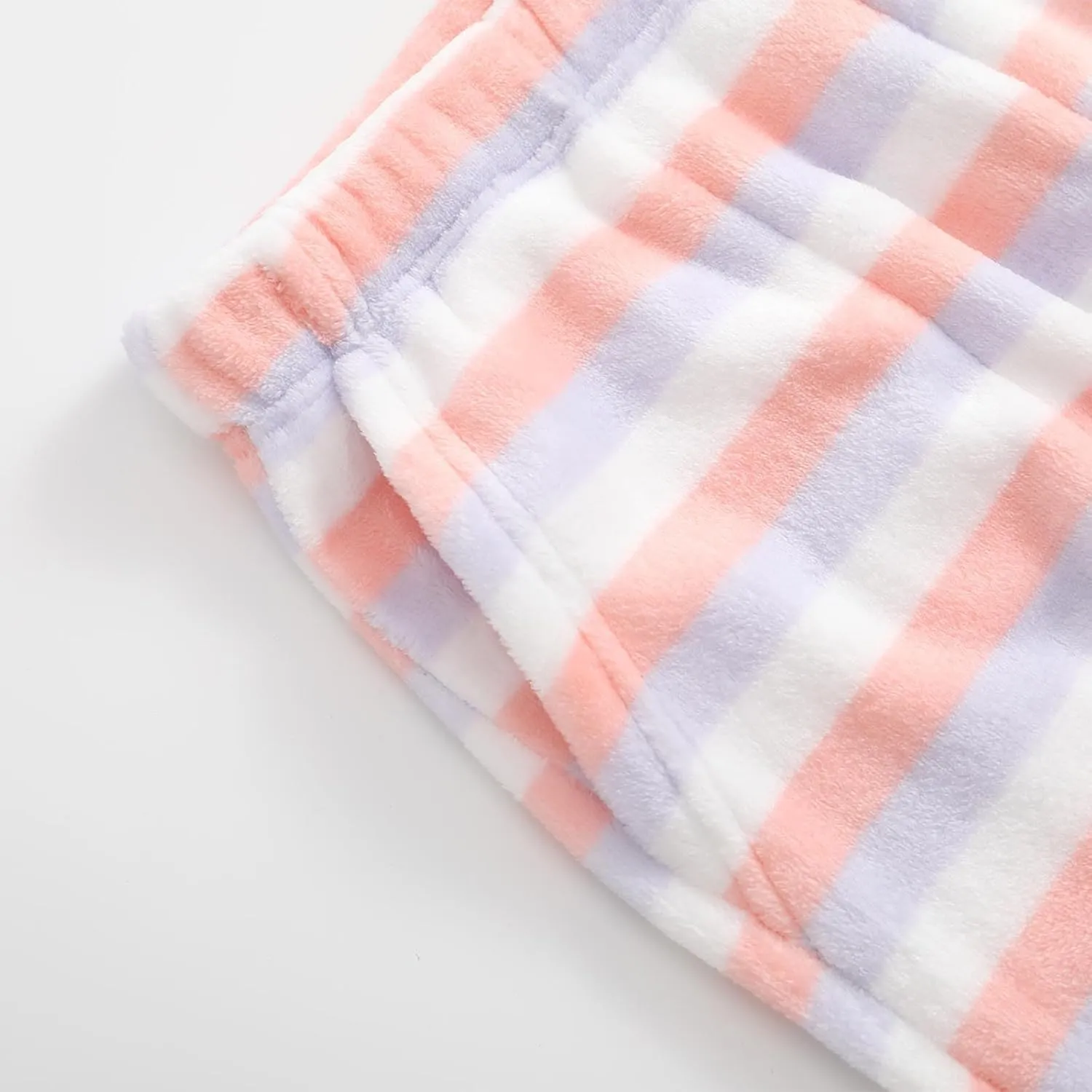 HGps8w Women's Casual Striped Fleece Pajama Pants Fuzzy Winter Warm Soft Lounge Pants Comfy Pajama Bottoms Sleepwear