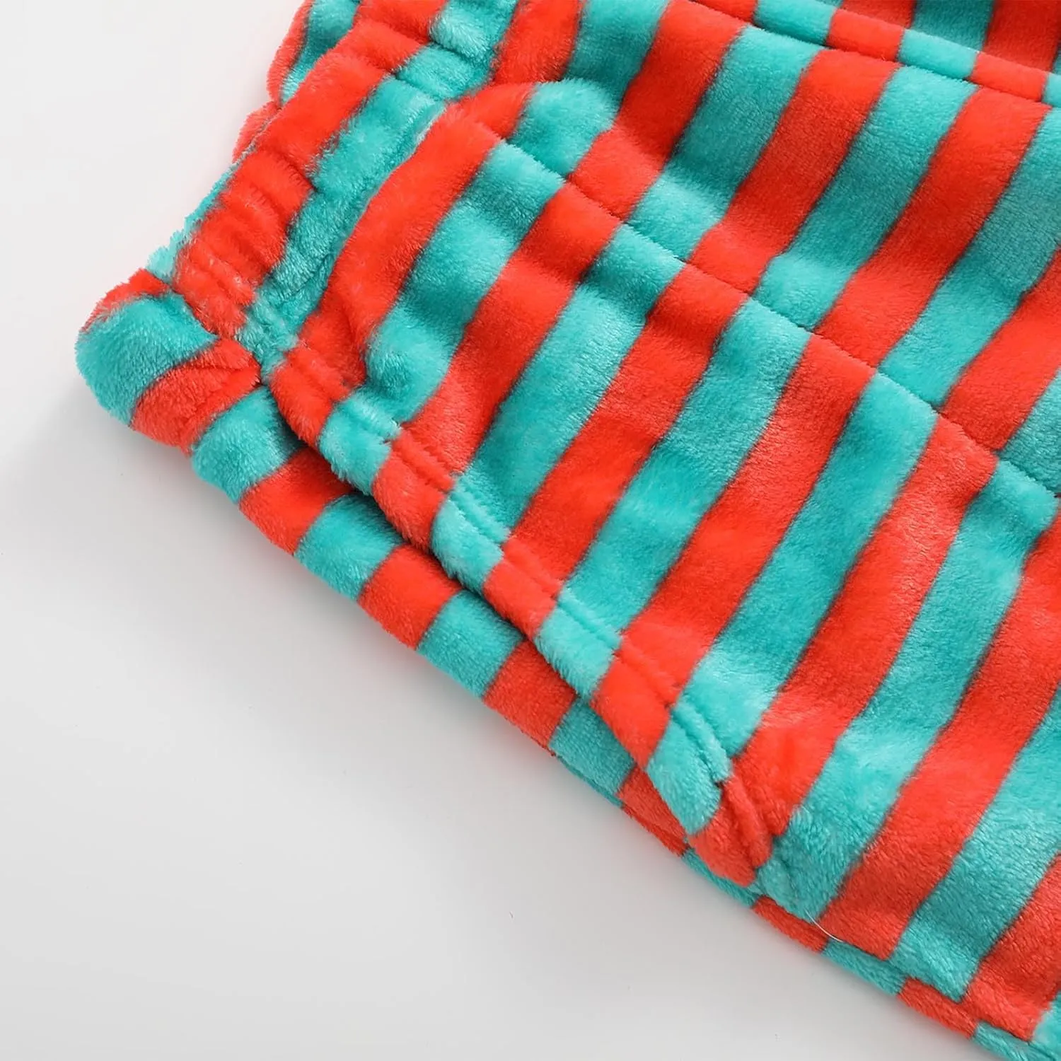 HGps8w Women's Casual Striped Fleece Pajama Pants Winter Warm Soft Fuzzy Lounge Pants Comfy Pajama Bottoms Sleepwear
