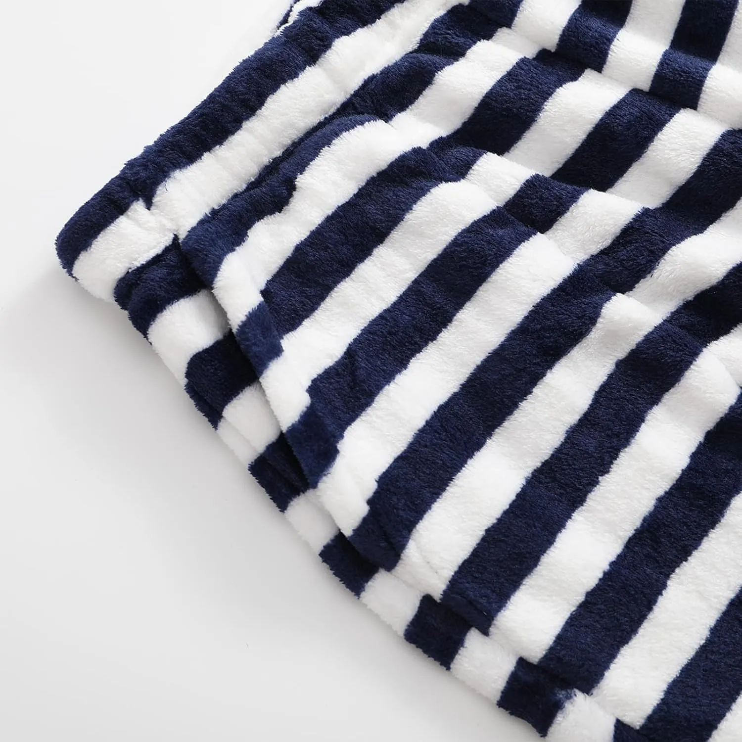 HGps8w Women's Casual Striped Fleece Pajama Pants Winter Warm Soft Fuzzy Lounge Pants Comfy Pajama Bottoms Sleepwear