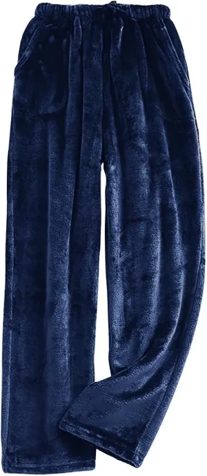 HGps8w Women's Flannel Pajama Pants Winter Cozy Lounge Long Pants Comfy Warm Soft Fuzzy Fleece Pajama Bottoms Sleepwear